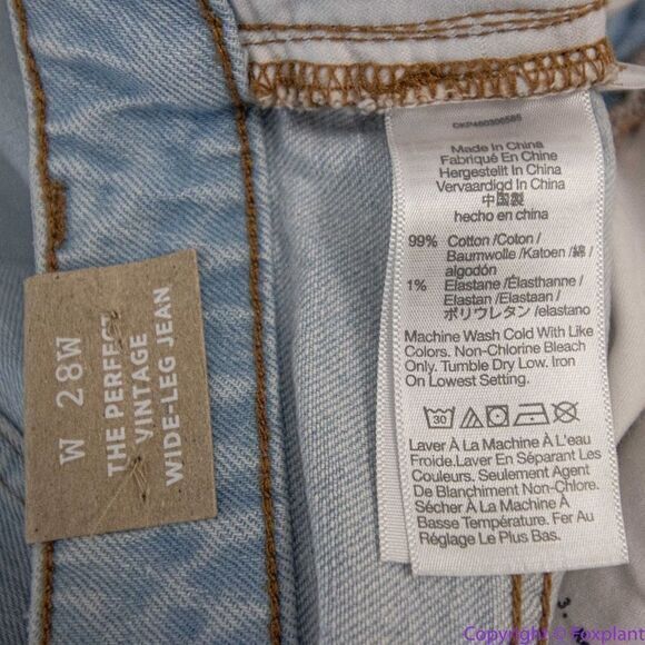 NEW Madewell‎ Plus Perfect Vintage Wide-Leg Crop Jean in Edmunds Wash, 28W - Picture 15 of 16